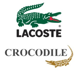 Сравнение логотипов Lacoste и Crocodile Garments